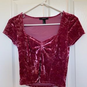 Velvet crop tee